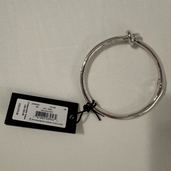 🩶🔹️Kate Spade🔹️ Sailor's Knot Hinge Bangle Silver [$79] - Picture 5 of 5